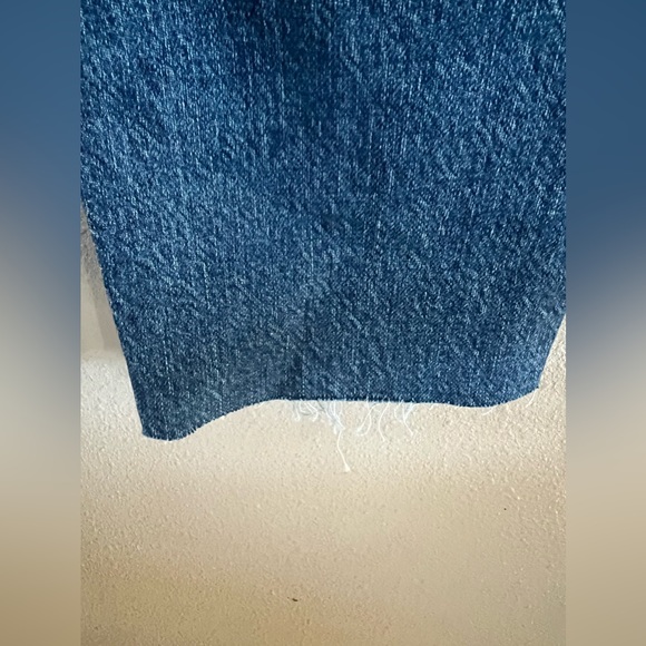 Good American Good Classic Raw Hem High Rise Jeans Blue Size 10 NWT - Picture 4 of 7